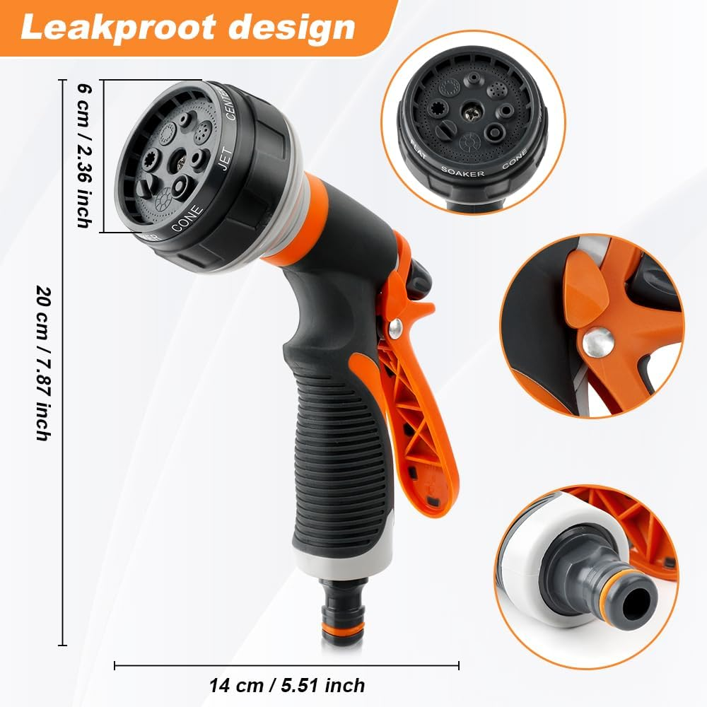 Garden Hose Nozzle Water Gun Hose Nozzle Garden Sprayer Hose Pressure Nozzle Plant Sprinkler Heavy Duty Water Spray Nozzle Hose Nozzle Heavy Duty Pistolet Arrosage Water Sprayer Water Hose Nozzle image number 3