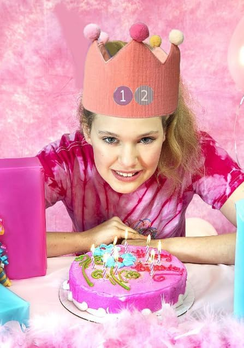 Birthday Crown Birthday Hat Birthday Headband Birthday Girl Badge Party Hats Numbers from 0-9 image number 2