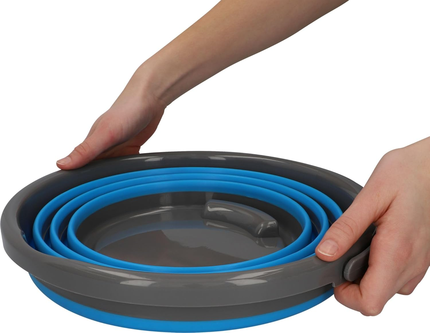 Cartrend 10731 10 Litre Water Folding Household Camping Cleaning Bucket with Spout Carry Handle Foldable Pack of 1, Blue, 10 L image number 4