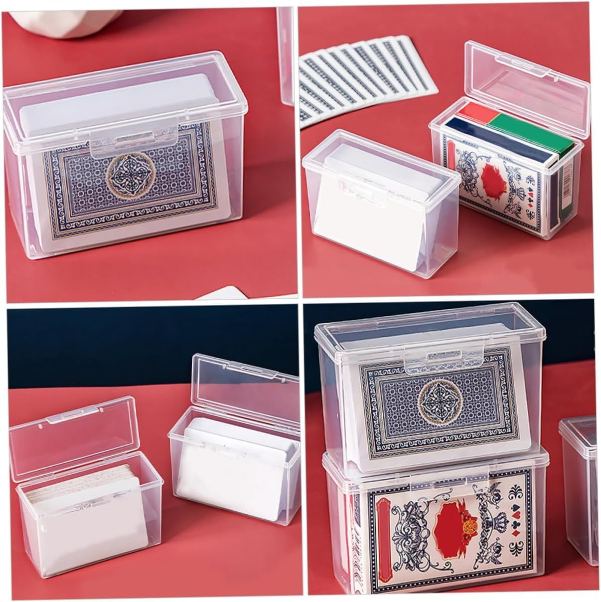 6 Pcs Transparent Plastic Playing Card Case, Deck Box, Storage Box (Style A) image number 6