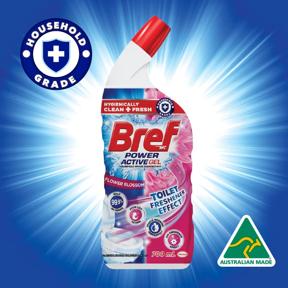 Bref Power Active Gel Flower Blossom Toilet Cleaner 700Ml X 8 image number 4