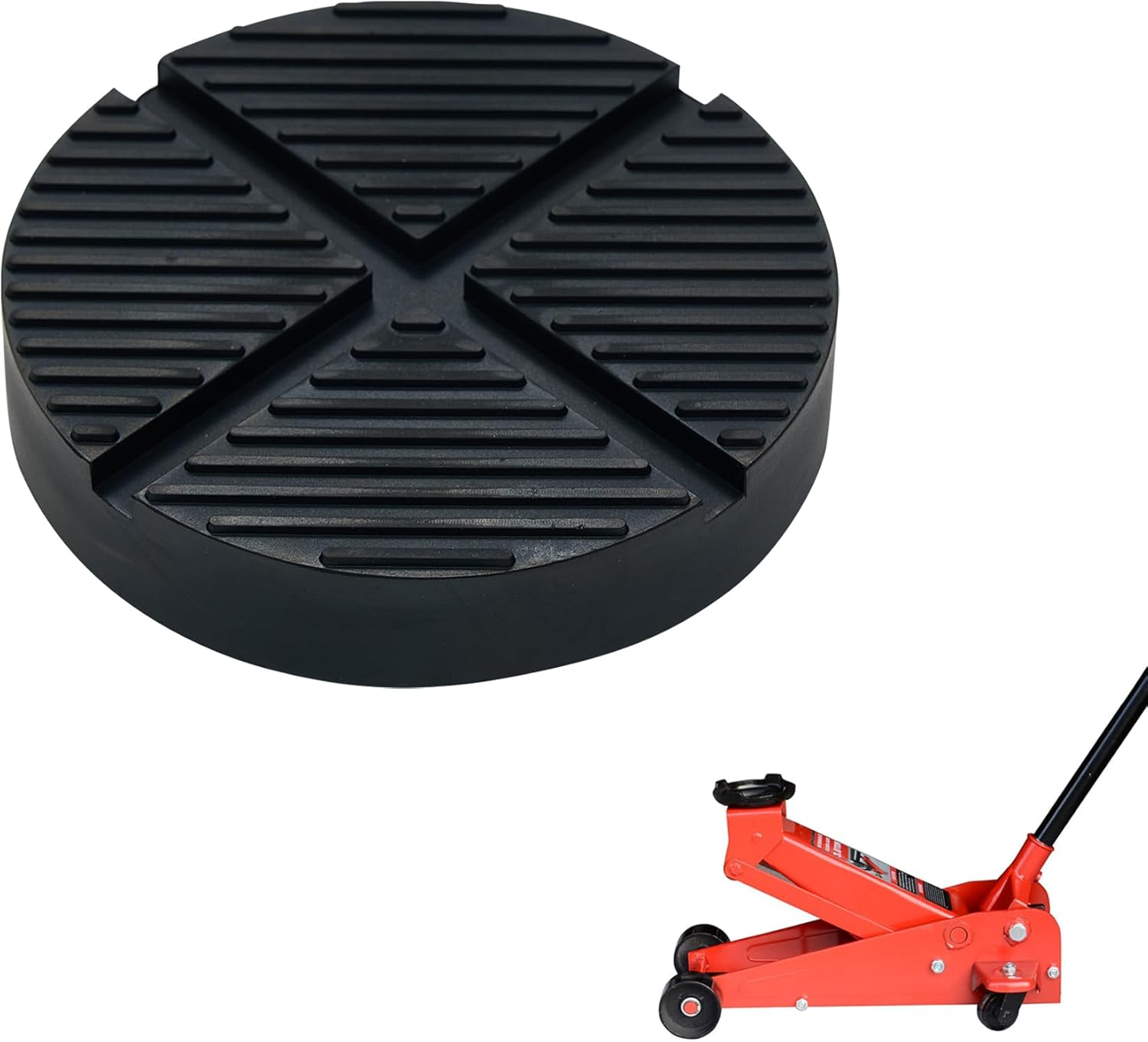 MANQO Universal Floor Jack Rubber Pad, Universal Jack Pad Adapter, Pinch Weld Side Frame Rail Protector, 1 Pack image number 6