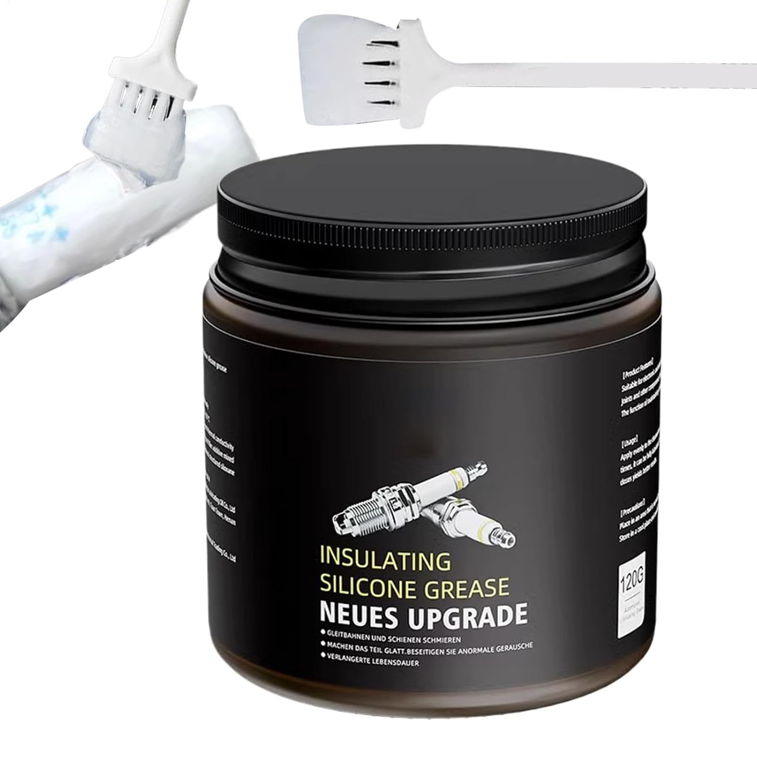 Dielectric Grease | Insulating Marine Silicone Grease Automotive Seals | Waterproof Electrical Lubricants, Heat-Resistant with Brush for Electrical Connectors image number 3