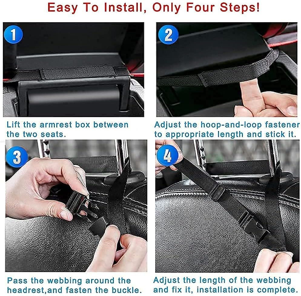 Car Net Pocket Handbag Holder between Front Seats, Car Mesh Handbag Holder Car Front Seat Storage Organizer, Black image number 2