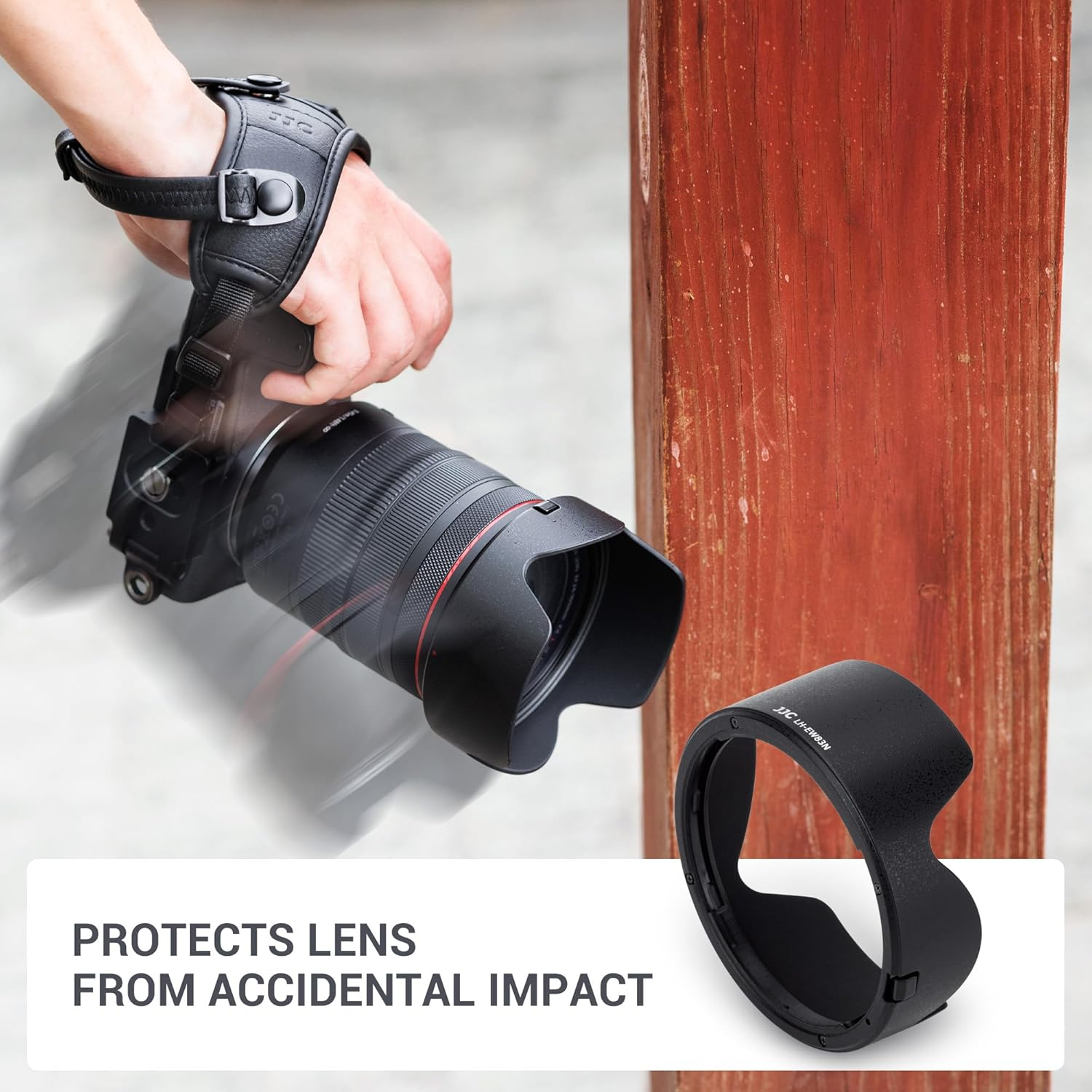 JJC EW-83N Reversible Lens Hood for Canon RF 24-105Mm F4L IS STM, Plastic, Zoom, 77Mm Filter, Lens Cap & Cleaning Cloth image number 6