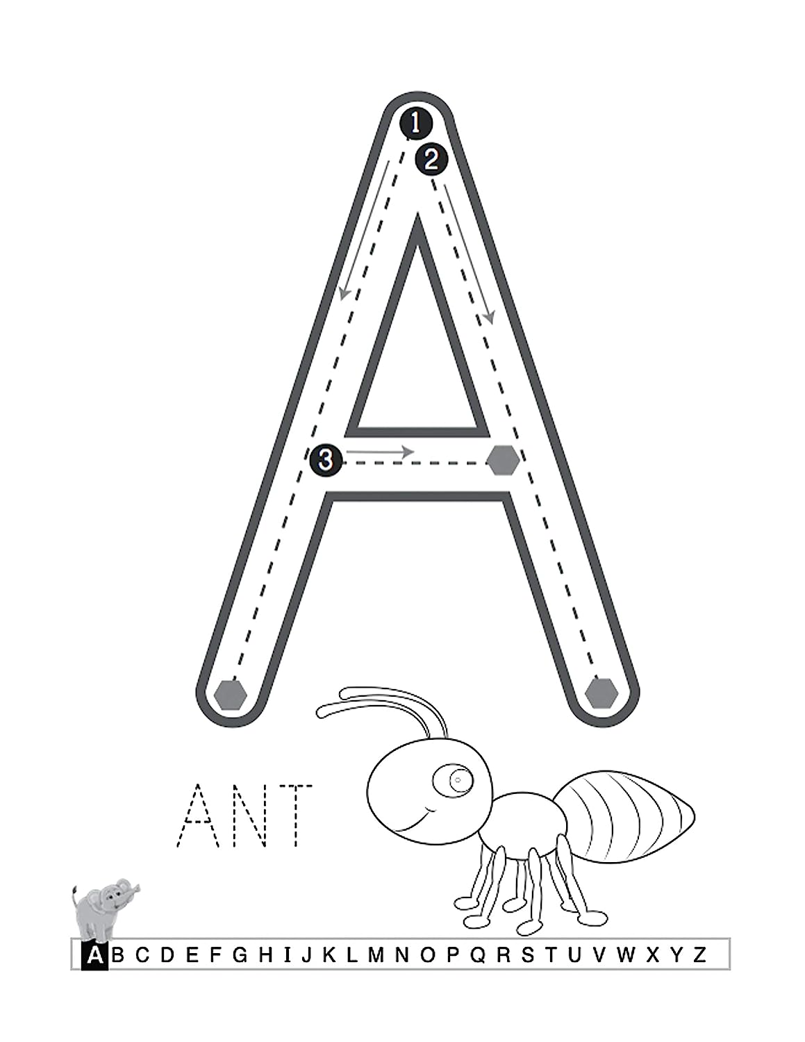 Tracing for Toddlers: First Learn to Write Workbook. Practice Line Tracing, Pen Control to Trace and Write ABC Letters, Numbers and Shapes image number 5