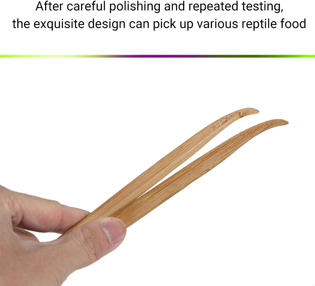 AIMALL Natural Bamboo Reptile Feeding Tweezers for Pets &ndash; 6.49" Handcrafted Precision Tool image number 2