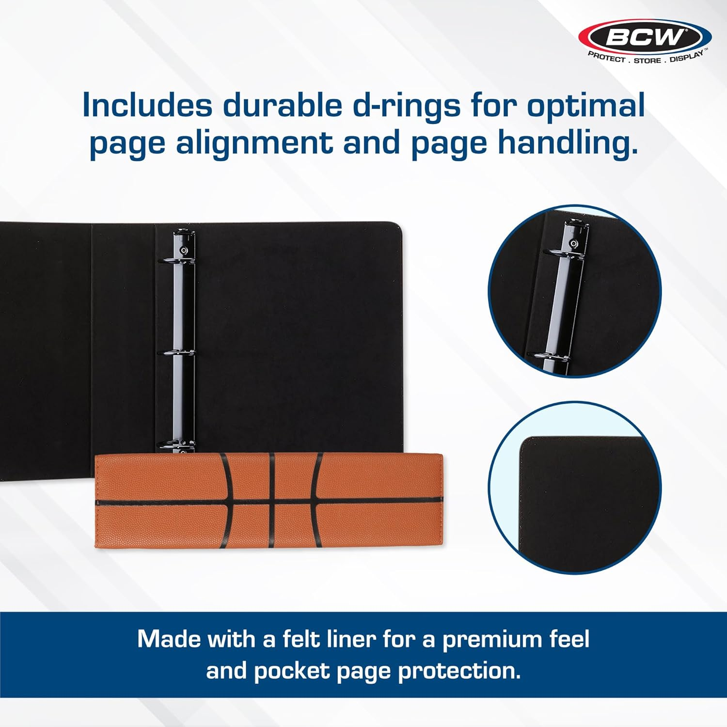 BCW Premium Basketball Collectors Album, Brown (1-ALB3P-BK-BRN) image number 2