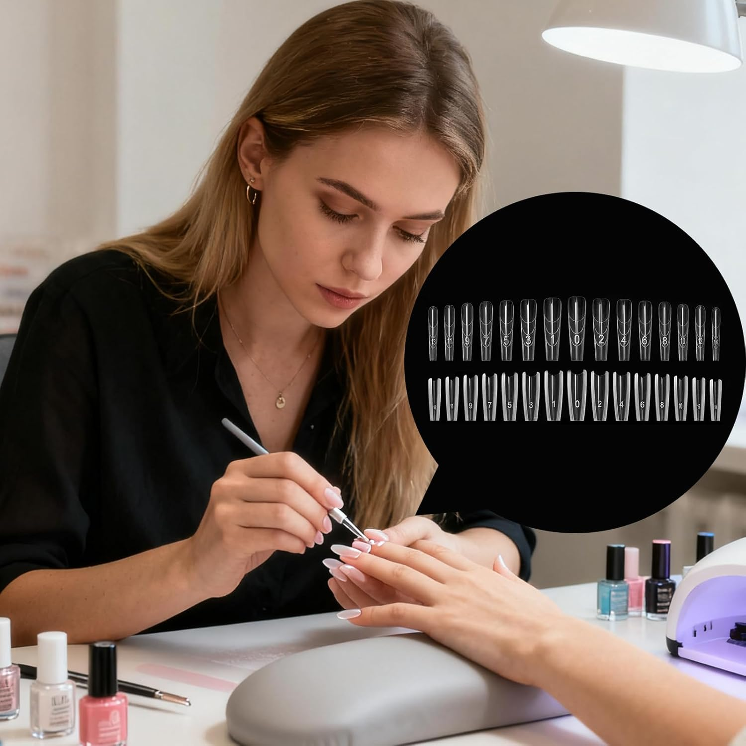 240 Piece Nail Tips Form - Sandwich Nail Form | Professional Acrylic & Nails Extension Forms | Double-Sided, Easy to Use for Sculpting, Salon & DIY Manicures, for Beginners Professionals,Women - B image number 4