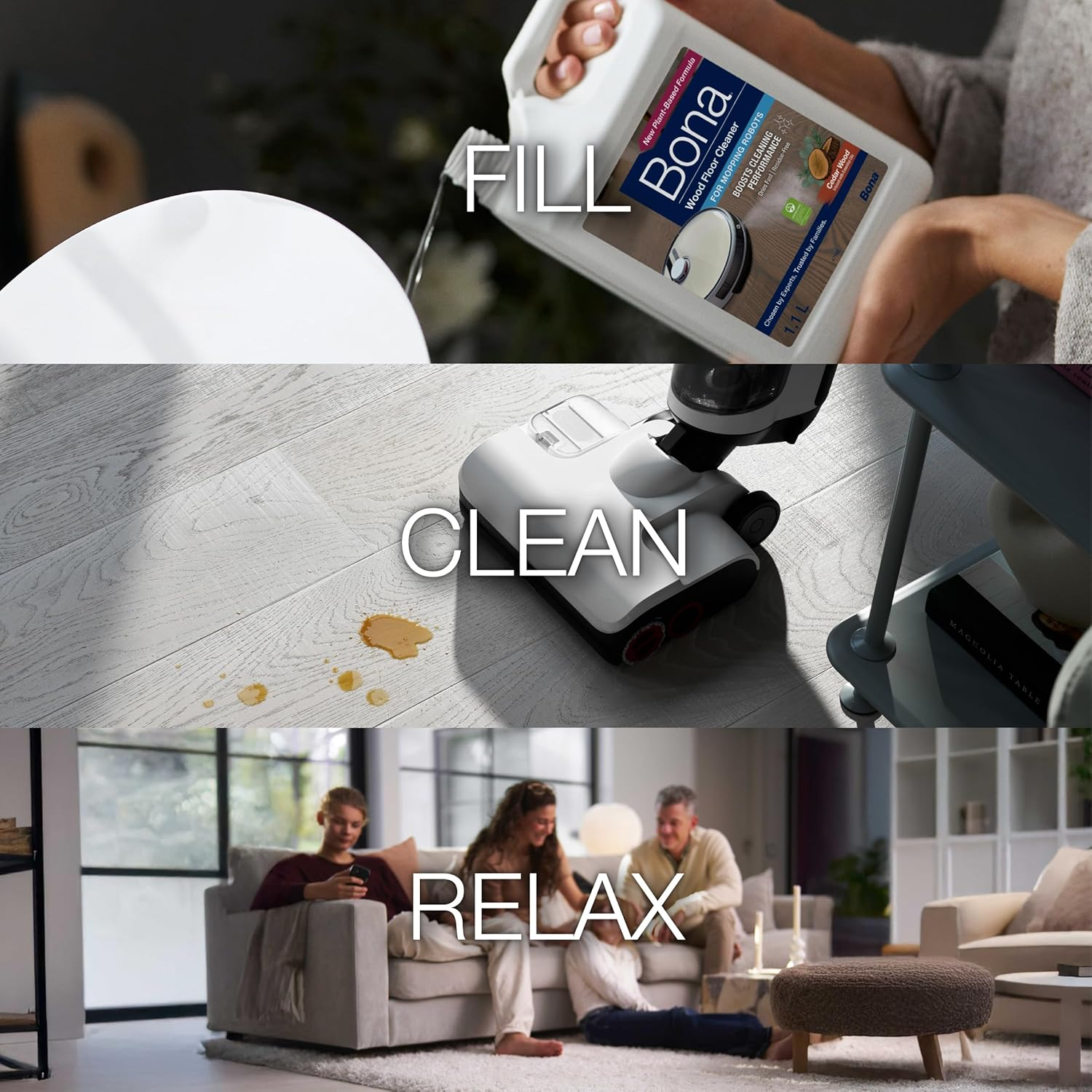 Bona Wood Floor Cleaner for Mopping Robots 1.1L image number 1