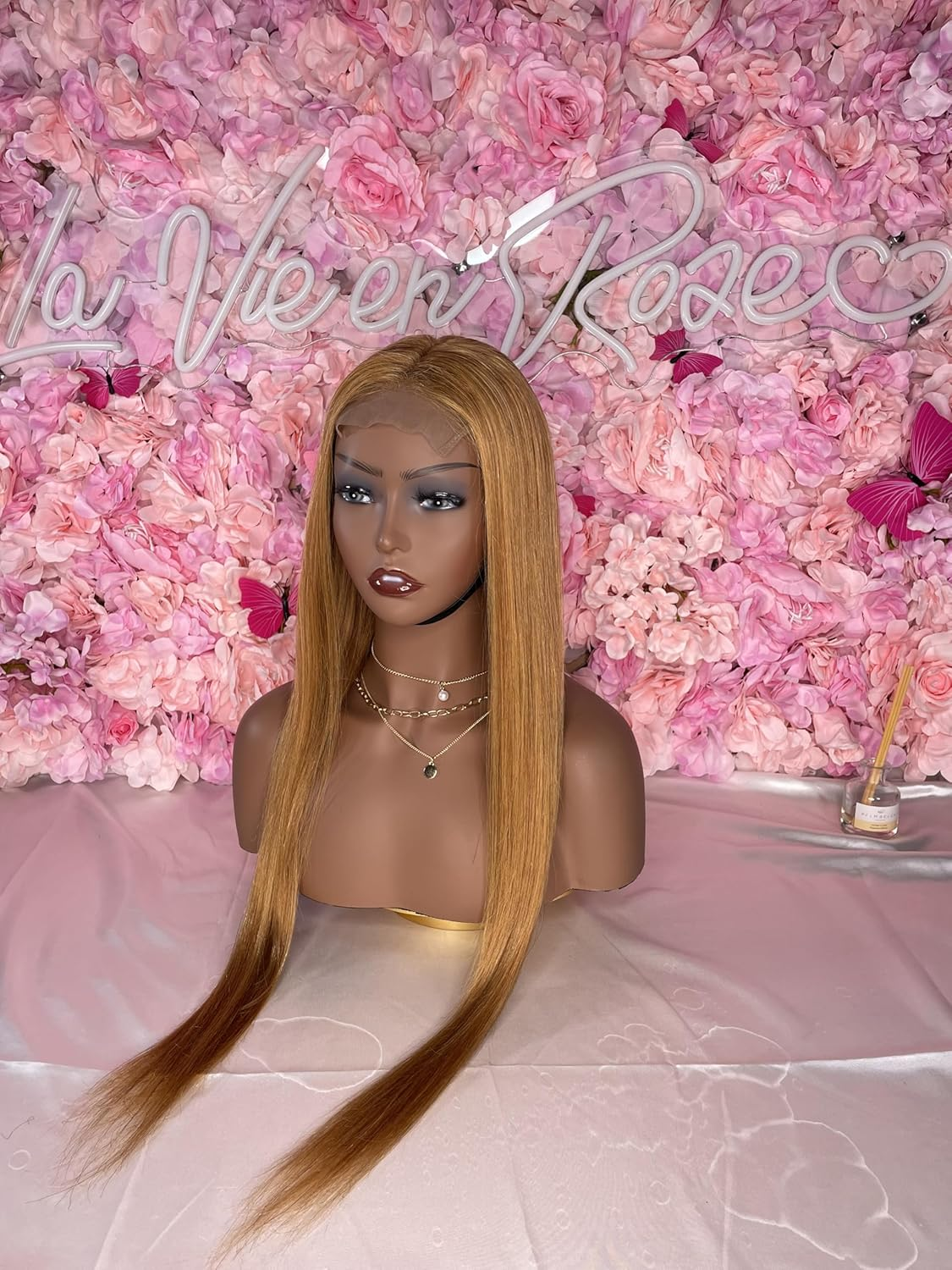 4X4 Hd Lace Blonde Human Hair Wig, Straight Lace Front Wig Lace Closure Wig Human Hair Wigs 4X4 Wig 26 Inch 180% Density image number 1