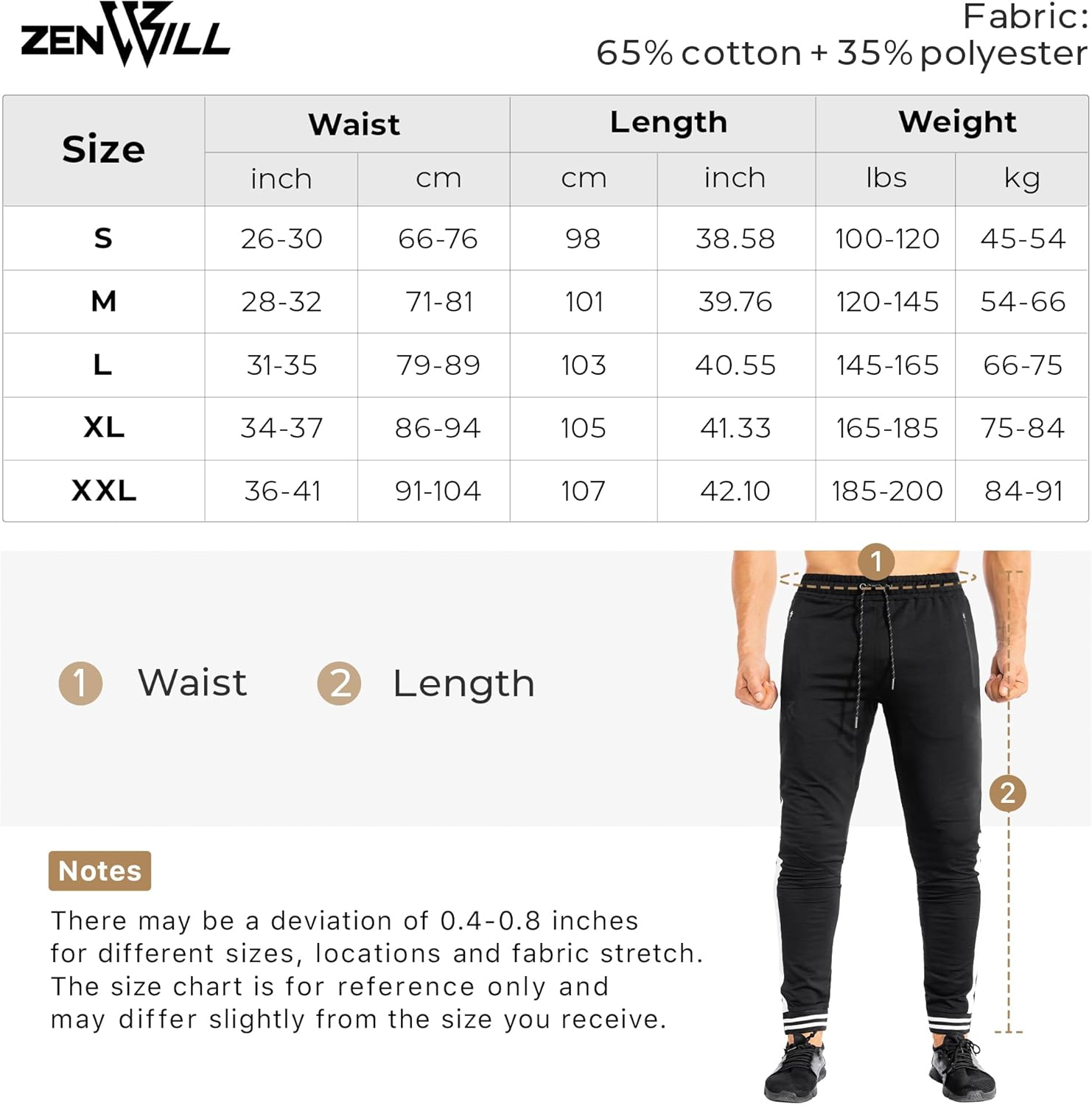 ZENWILL Men'S 3-Zip Gym Track Pants,2 Pack Mesh Leg Casual Workout Sports Joggers Pants Athletic Running Sweatpants with Pockets image number 7