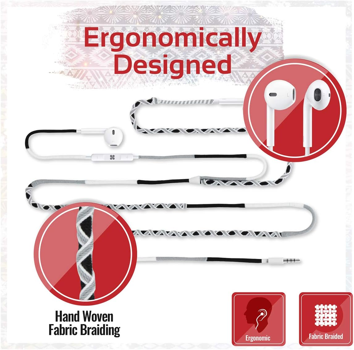 Promate Ergonomic Stereo In-Ear Earbuds Hands Free Calling with Built-In Mic Black Tribe Black image number 5