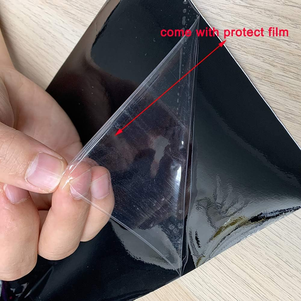 Free Tool Kit High Gloss Vinyl Wrap Kit for Black Out Chrome Delete Window Trim Door Trim (2Inches X 30Feet)