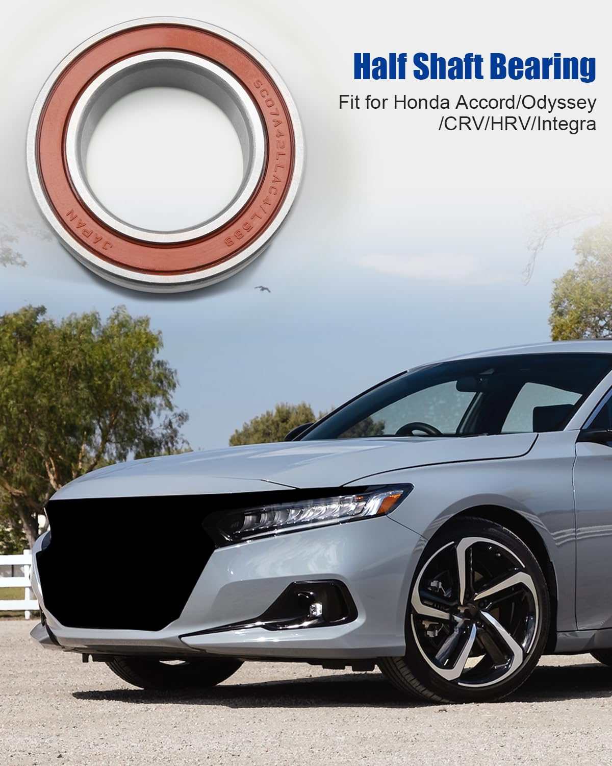 ANODZU 91057-SR3-008 Half Shaft Bearing, Fit for Honda Accord City Civic CR-V HR-V Integra Odyssey image number 5