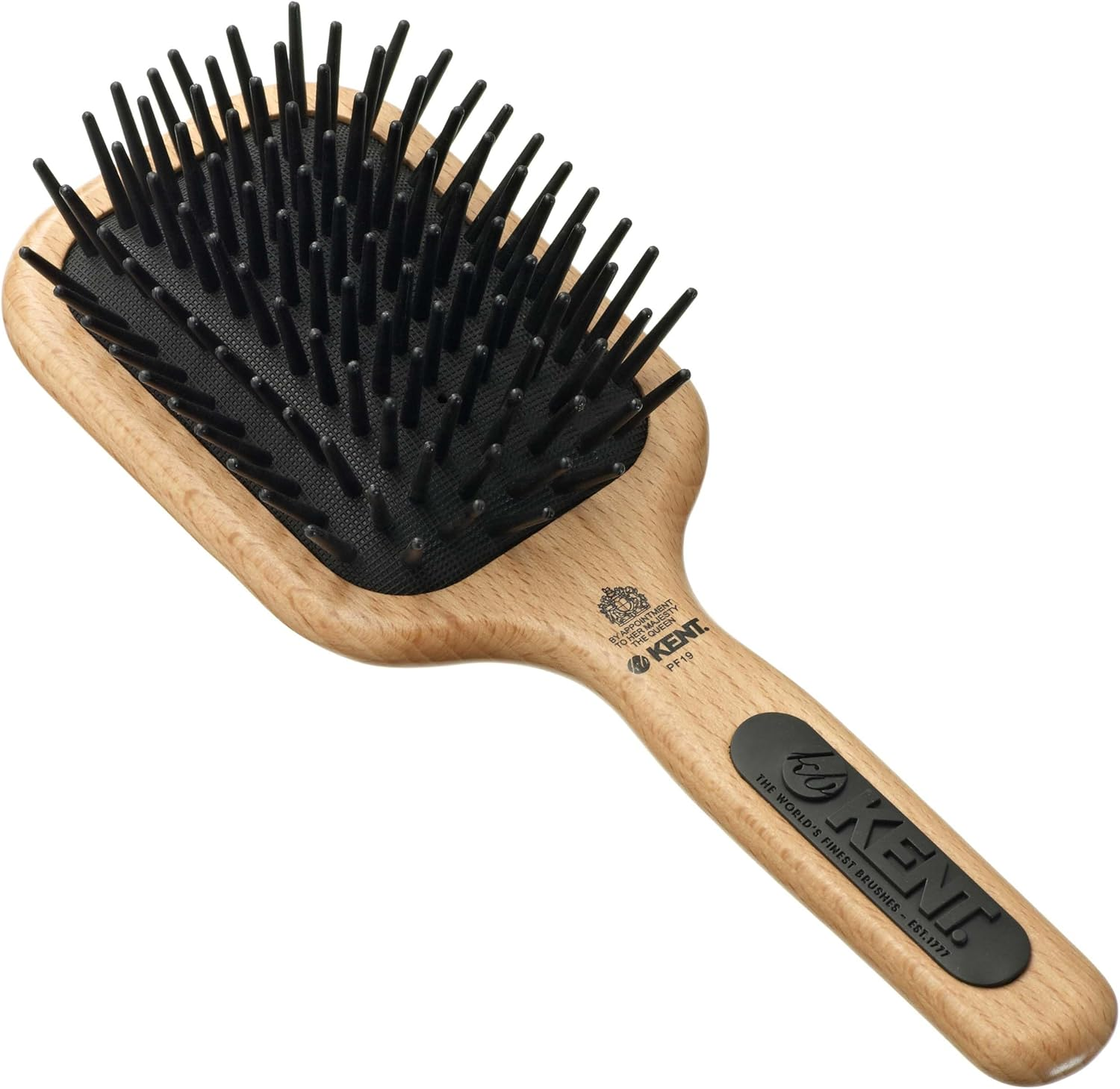 Kent Paddle Hair Brush with Large Non Scratch Nylon Quills, Medium image number 1