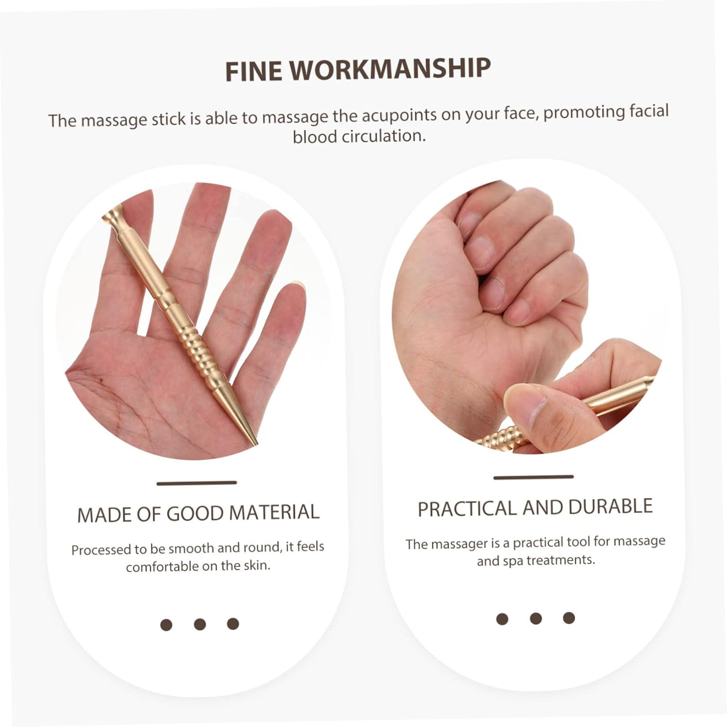 HAMPPLIES Fascia Massage Tool Face Massage Rod Home Massaging Stick Skin Elasticity Enhancer image number 2