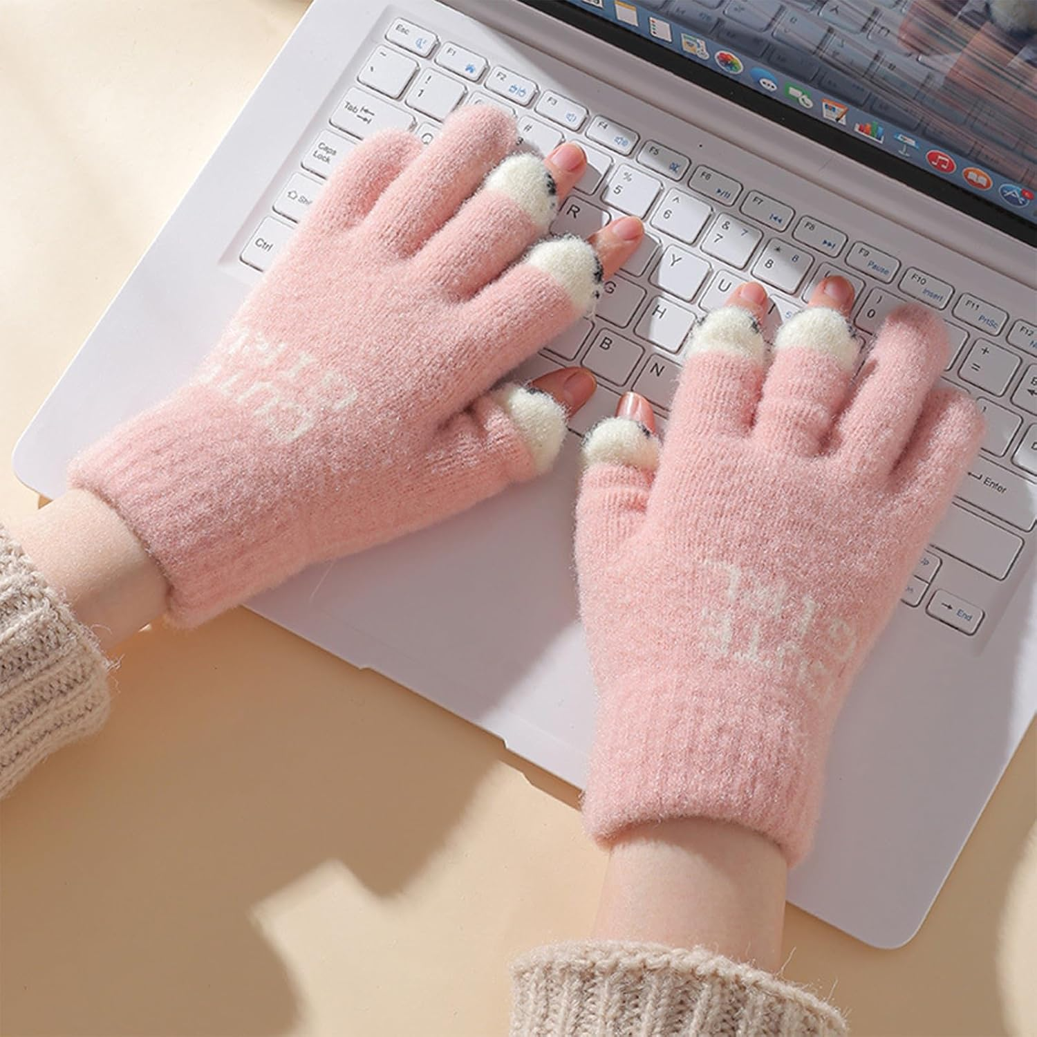 FOSDICK Winter Cable Knit Headbands Women Crochet Ear Warmer Headband, Pink Knitted Thermal Twist Headbands for Girls Women Soft Lining Head Wrap Winter Knitted Headband for Shopping Skiing Running image number 3