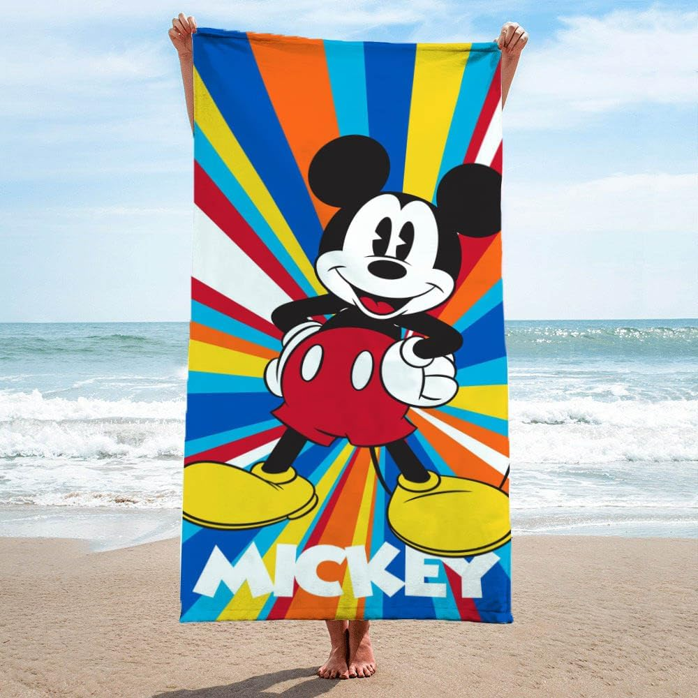Jay Franco Disney Mickey Mouse Summer Towel - for Bath, Beach & Pool - 100% Cotton, 71 Cm X 147 Cm image number 4