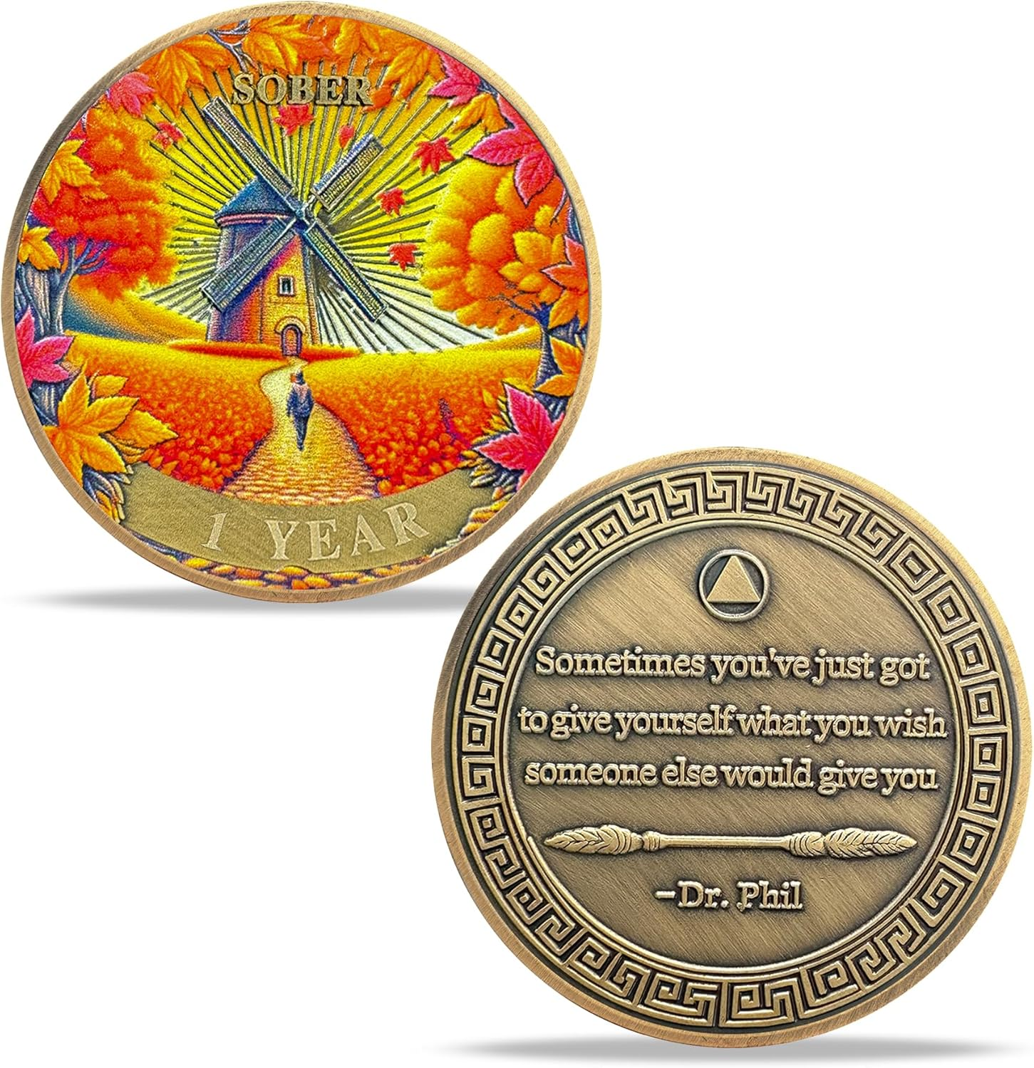 2 Year Sobriety Coin Gifts | Pathfinder Starry AA Coin - HA AA Chip Medallion with Inspirational Quote | Narcotics Alcoholics Anonymous Gifts for Anniversary Month & Year for Men & Women in Recovery