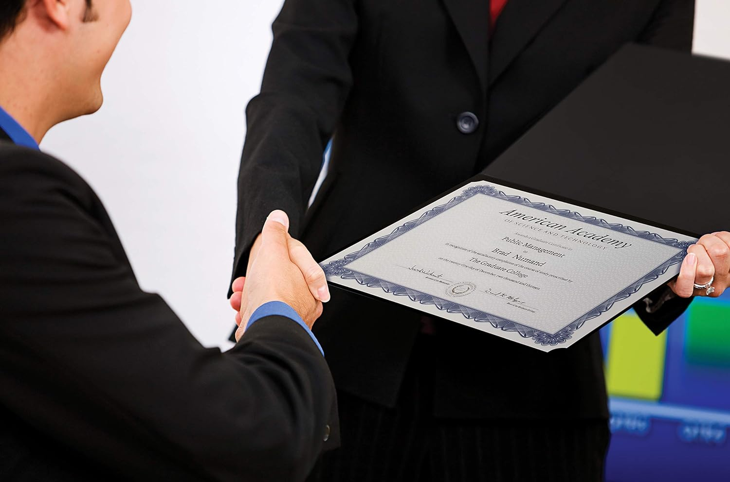 Better Office Products 25 Pack Black Certificate Holders, Diploma Holders, Document Covers with Gold Foil Border, By, for Letter Size Paper, 25 Count, Black image number 4