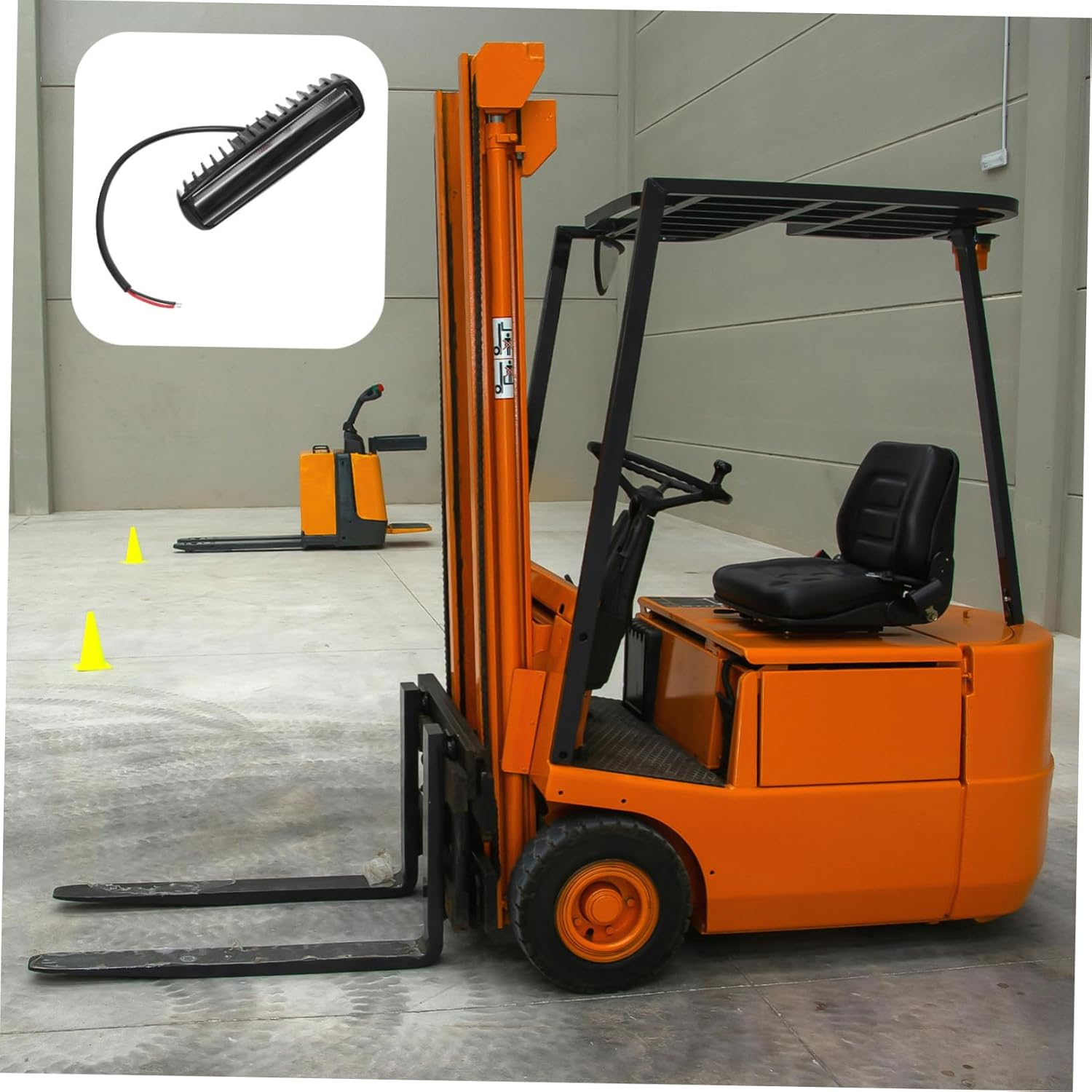 Outanaya Forklift Led Light Bar Blue Working Warning Light Warehouse Safety Spotlight Bar Vehicle Trailer Truck Signal Lamp