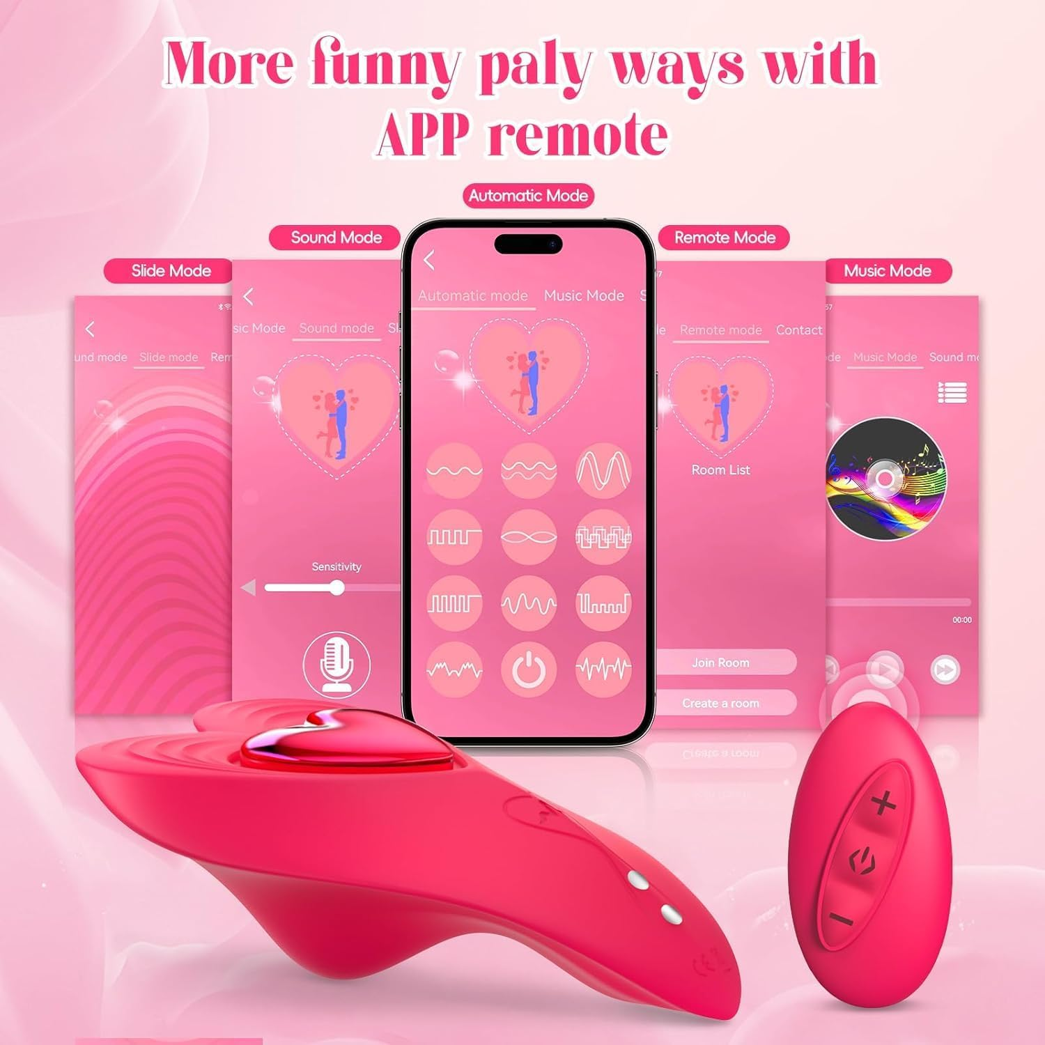 LONZYON Remote Control Vibrator Couples Sex Toys, App Cellphone Wearable Couple Vibrator with Remote, Vibrating Panties with 10 Vibration Settings, Mini Bullet Vibrator for Women (Pink) image number 3