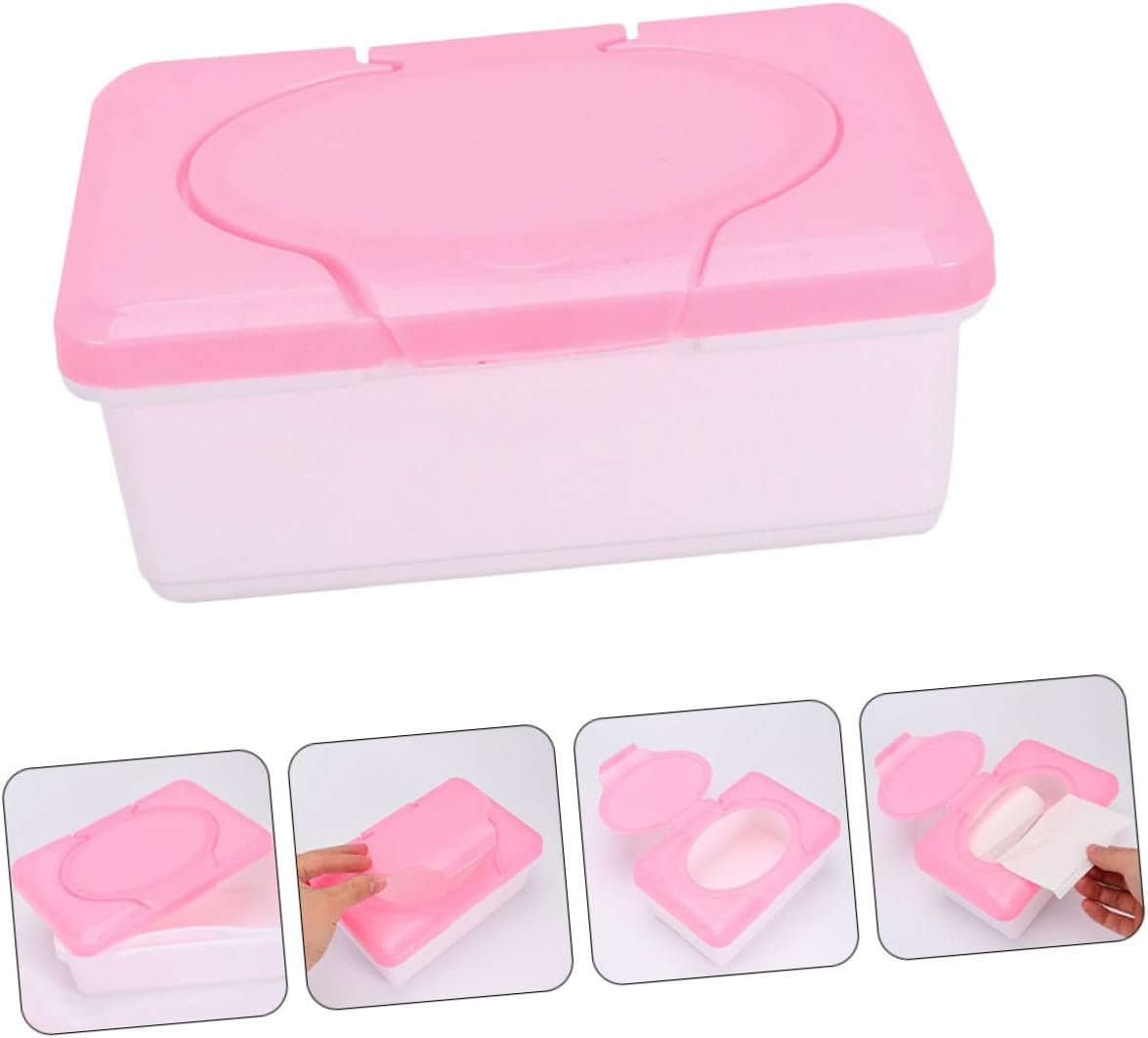Wipes Dispenser Refillable Tissue Box Portable Wipes Holder for Bathroom Living Room