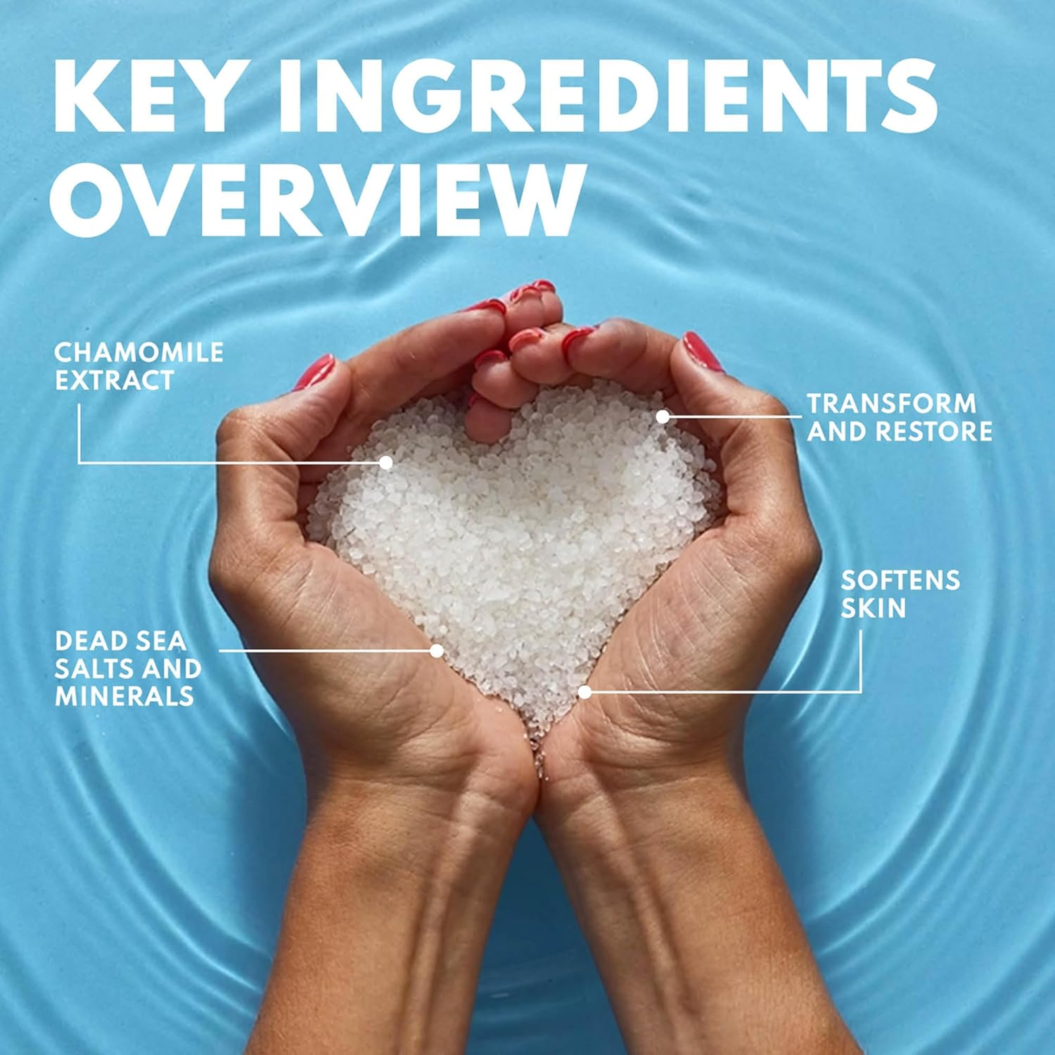 Alma K, Crystal Dead Sea Nourishing Mineral Bath Salts, Restores Softness Rich Hydration Removes Dead Skin Cells, 500G image number 4