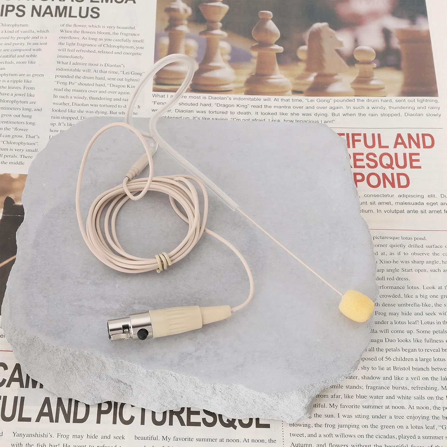 SING F LTD 1Pc Headworn XLR Microphone with 4Pin TA4F Plug Single Earhook Headset Compatible with Shure Wireless Bodypack Transmitter (Beige) image number 5