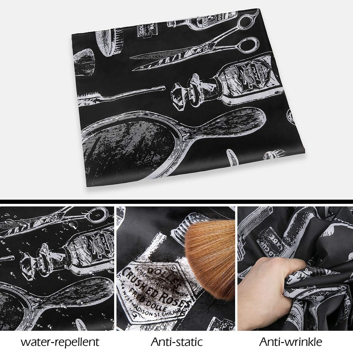 Hair Cutting Barber Cape 2 Pack Professional Haircut Salon Cape for Men Women Children with Neck Duster Brush