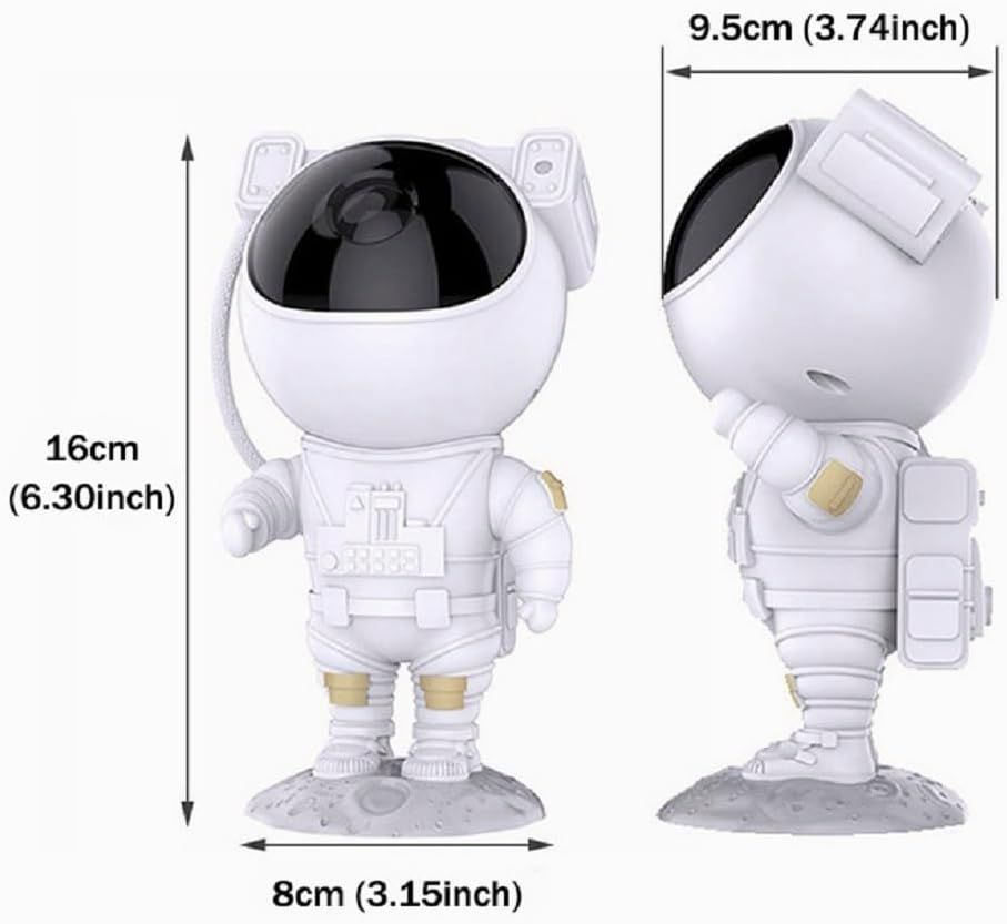 White Astronaut Galaxy Star Projection Lamp Night Light Birthday Gift Bedroom and Ceiling Projector, Best Gifts for Children and Aesthetic Room Decor for Gaming Room, Home Theater image number 4