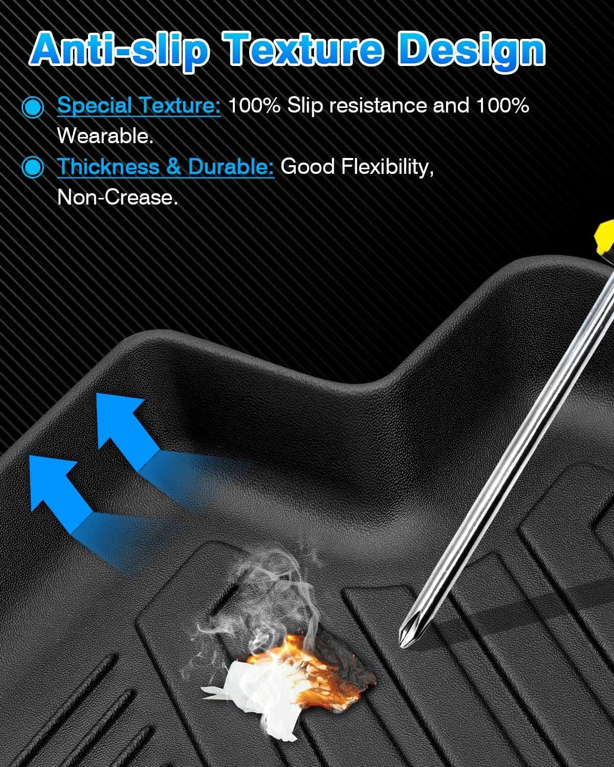 Rav4 Cargo Liner - Trunk Mat for Toyota RAV4 2019-2024 2025, All Weather Cargo Mat for Rav4 Accessories, Heavy Duty (Fit for All Models)