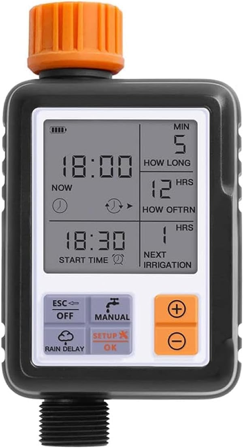 Digital Water Timer, Sprinkler Timer Programmable, Garden Hose Timers for Watering Large LCD Display, Manual Irrigation Mode, IP65 Waterproof Lawn Patio Farm image number 6