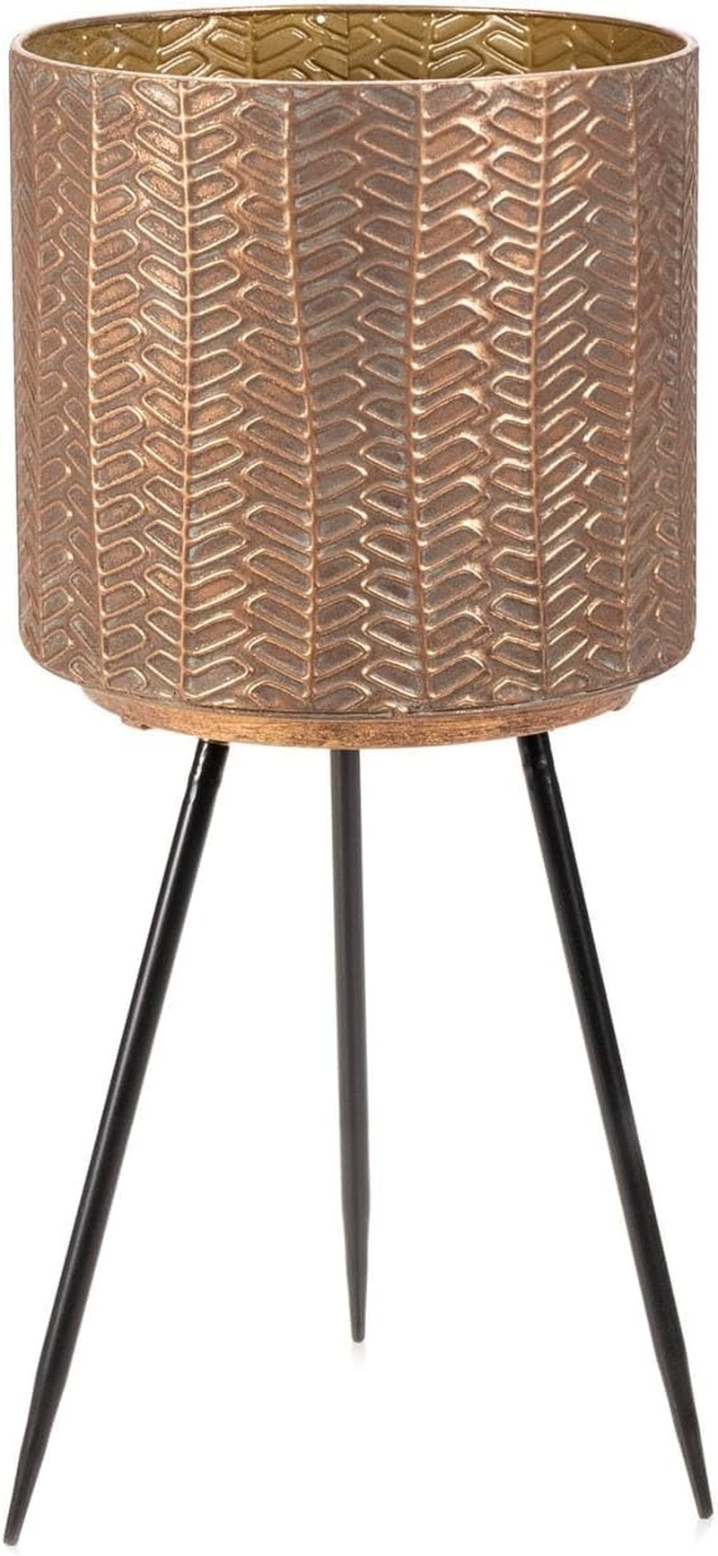 Takasho Osmunda Aged Brass Finish Planter on Legs, 55 Cm