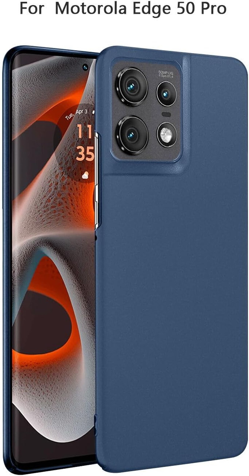 Bastmei Case for Motorola Moto Edge 50 Pro, Ultralight Ultra Thin Scratch-Resistant Non-Slip Camera Protection Matte Texture Hard PC Mobile Phone Case Cover for Motorola Edge50 Pro 6.7 Inch (Blue) image number 6