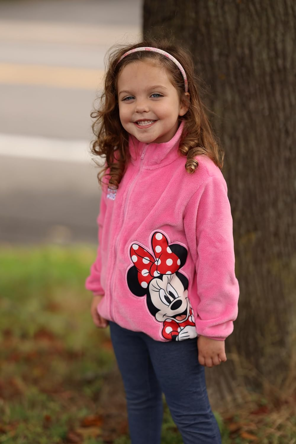 Disney Stitch Frozen Elsa Minnie Mickey Girls/Boys Fleece Jacket Full Zip Sherpa Fuzzy Warm Winter Outwear Coat 2-13 Years image number 3