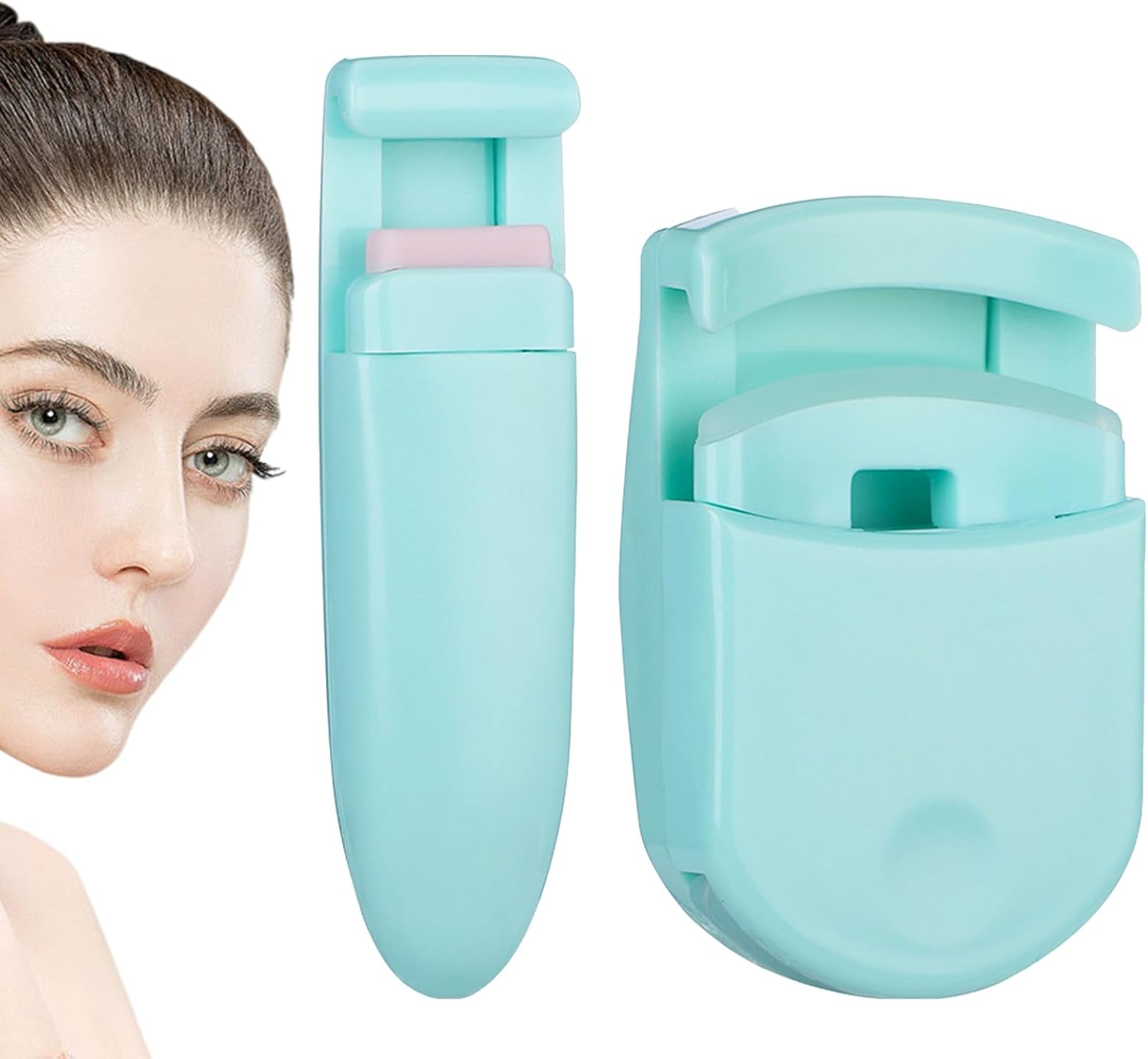 Qkbuza Eye Lash Curler - Eye Lash Curlers for Travel Makeup | Anti-Pinching Eyelash Tool, Natural Curling Effect for Girls Teens Women Family Friends