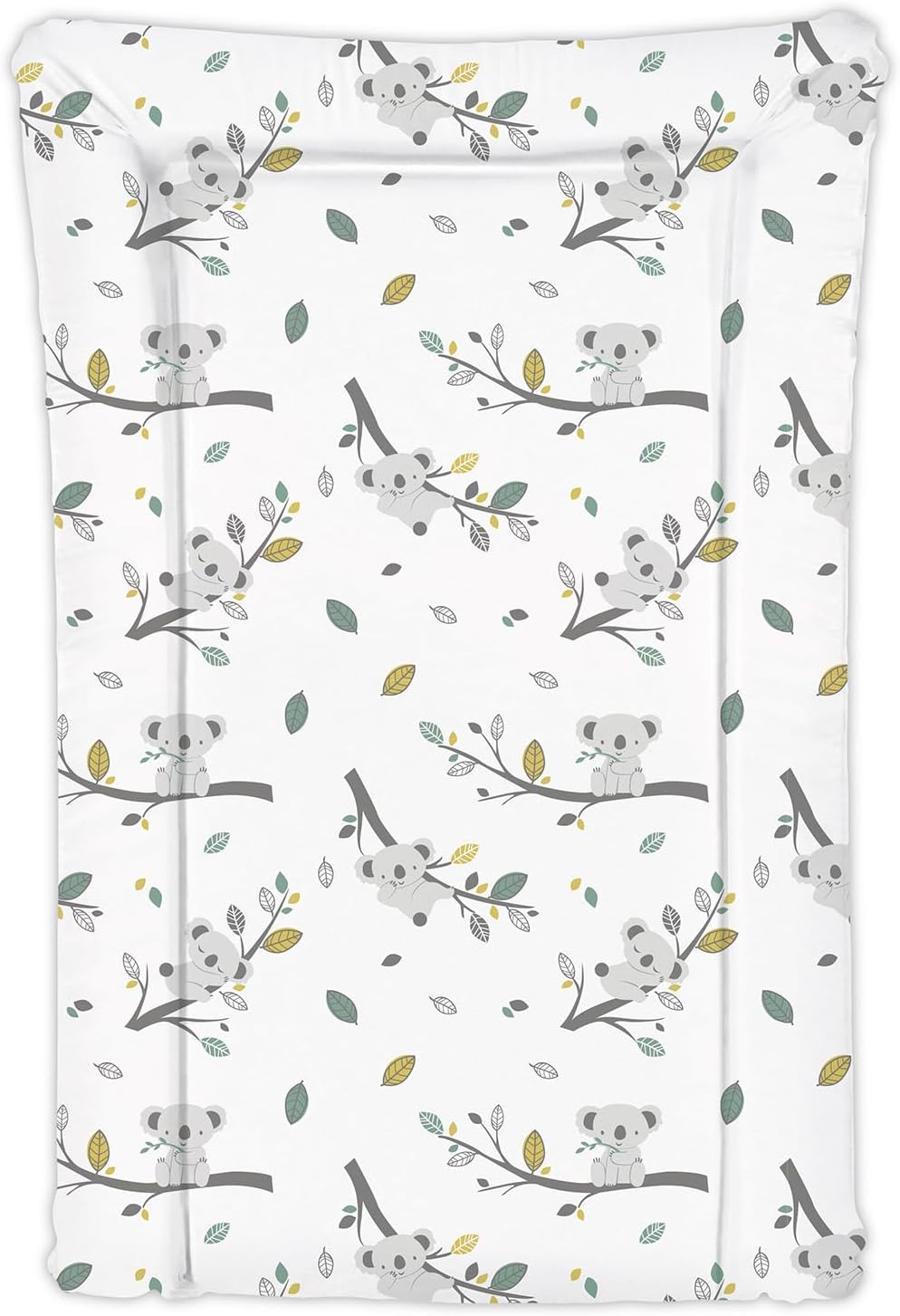 Deluxe Koala Bear Print Changing Mat, Large Waterproof, Easy Wipe, Soft Padded Premium Travel Friendly Change Mat, White image number 3