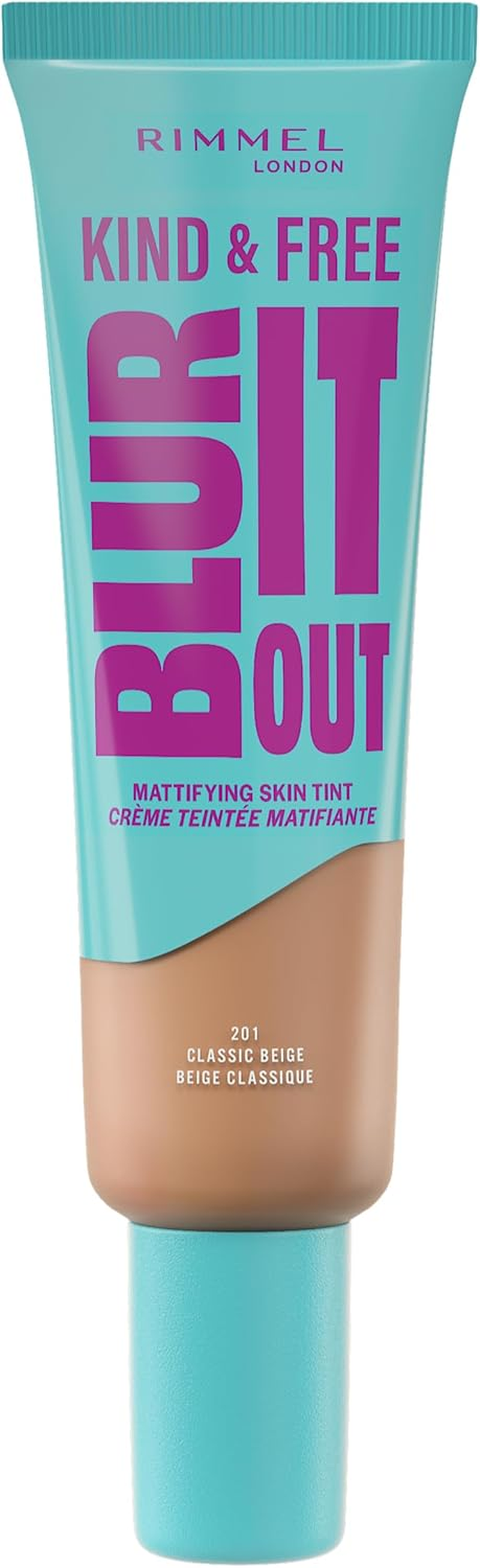 Rimmel London Kind & Free BLUR IT OUT Mattifying Skin Tint, 210, Golden Beige, 30Ml