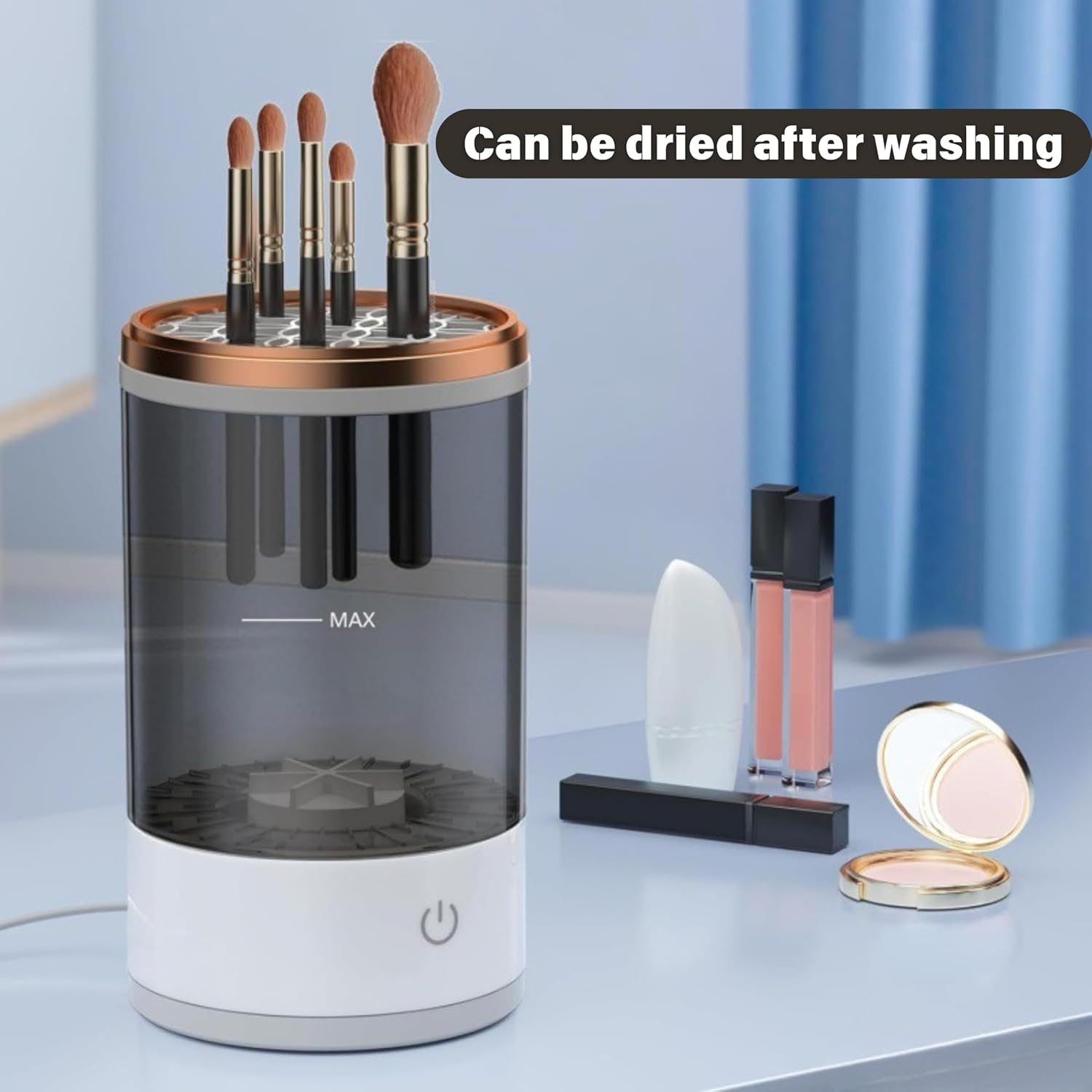 Automatic Makeup Brush Cleaner, Portable Compact Design, Deep Cleaning for All Brush Types (Plug In) image number 1