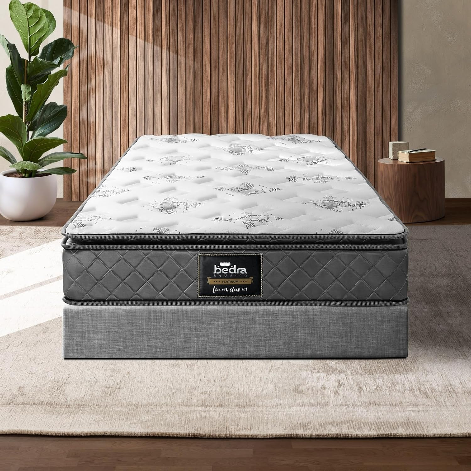 Bedra Bedding King Single Mattress with Bonnell Spring and Full Body Support King Single Bed Mattress Medium Firm 21Cm Thickness image number 1