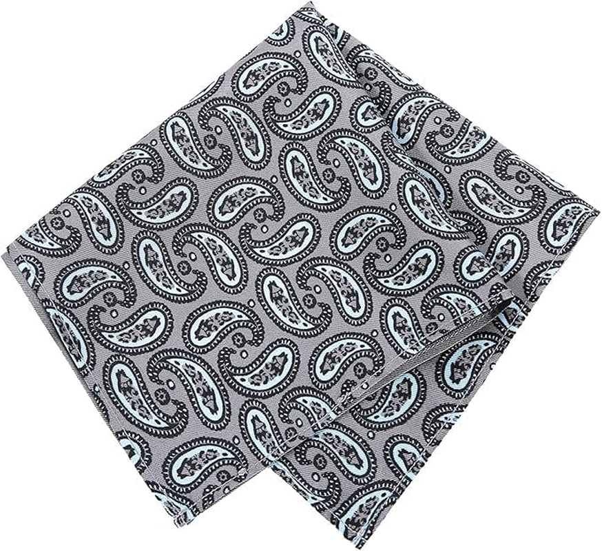 DAISYSILK 100% Silk Pocket Square for Men, Soft Men&rsquo;S Handkerchief Pocket Square, Christmas, 12"X12" - Burgundy image number 6