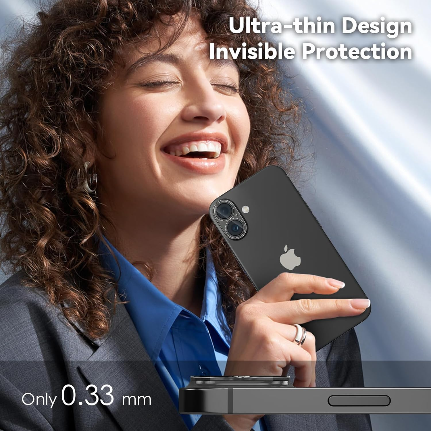 Cloudvalley [3 Packs] for Iphone 17 /Iphone 16 /Iphone 16 plus Camera Protection, Military Standard Scratch-Resistant Protective Film, 9H Hardness, Bubble-Free Tempered Glass Camera Screen,Clear