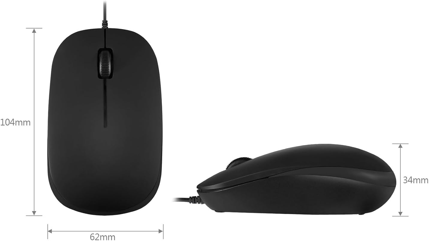 Perixx PM-201PB-10042 Wired PS2 Mouse, Black