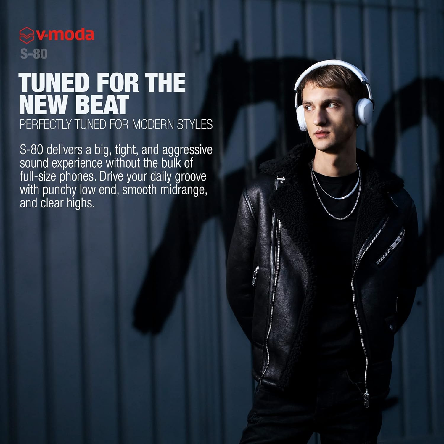 V-MODA S-80 All-Wireless Headphones and Personal Speaker System. Sharp and Stylish Design. Punchy Sound, Tuned for Electronic Music. Mobile Editor App. Rose Gold. image number 5