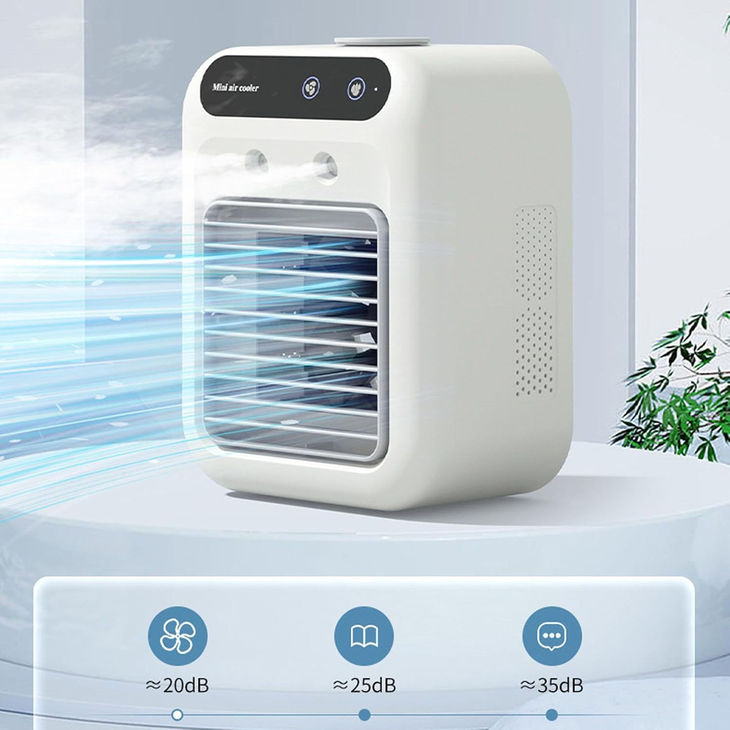 Portable Air Conditioner Fan for Car, Professional Car Air Conditioner, Small Air Cooler with 500Ml Water Tank for Room Office Camping Car image number 4