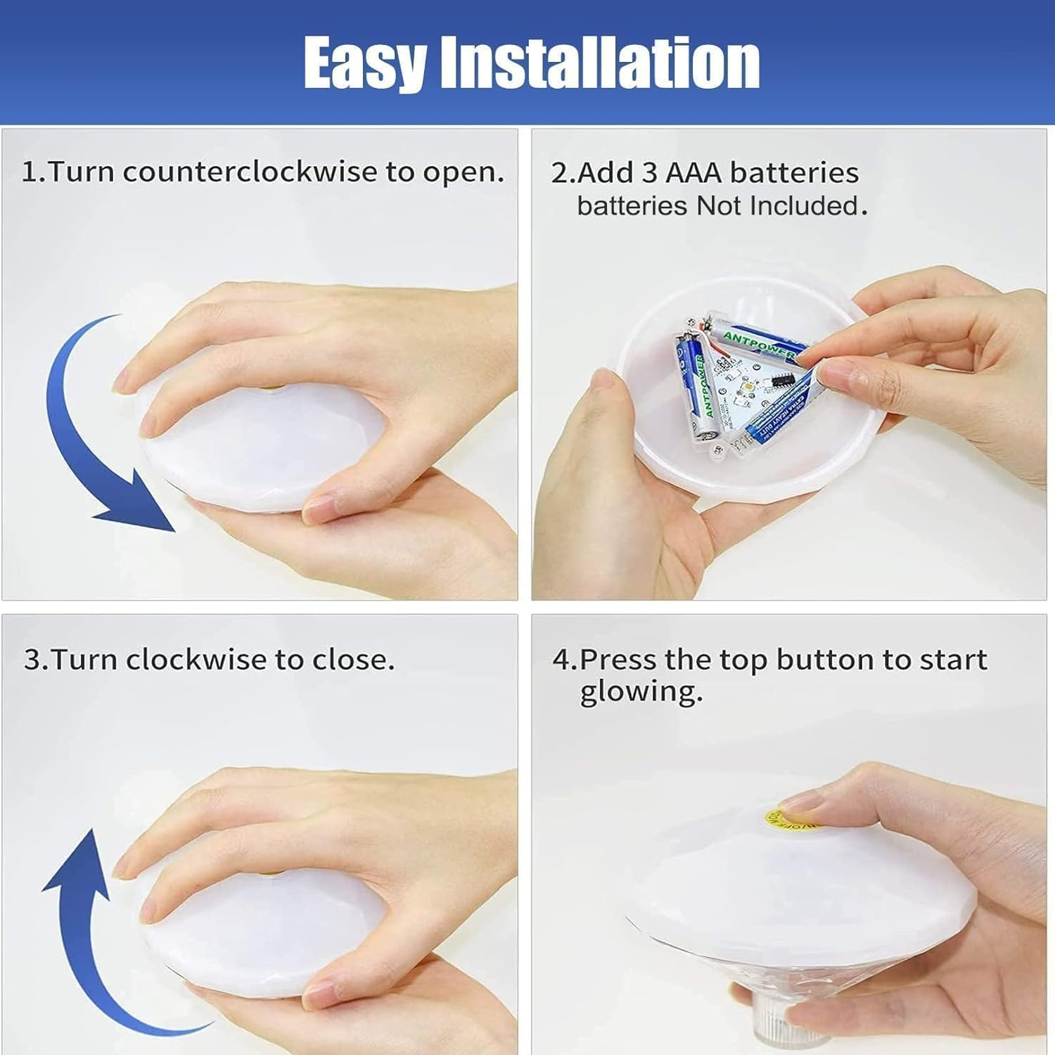 Floating Pool Lights, LED Color Changing with 8 Modes, IP67 Waterproof Underwater Lights image number 2