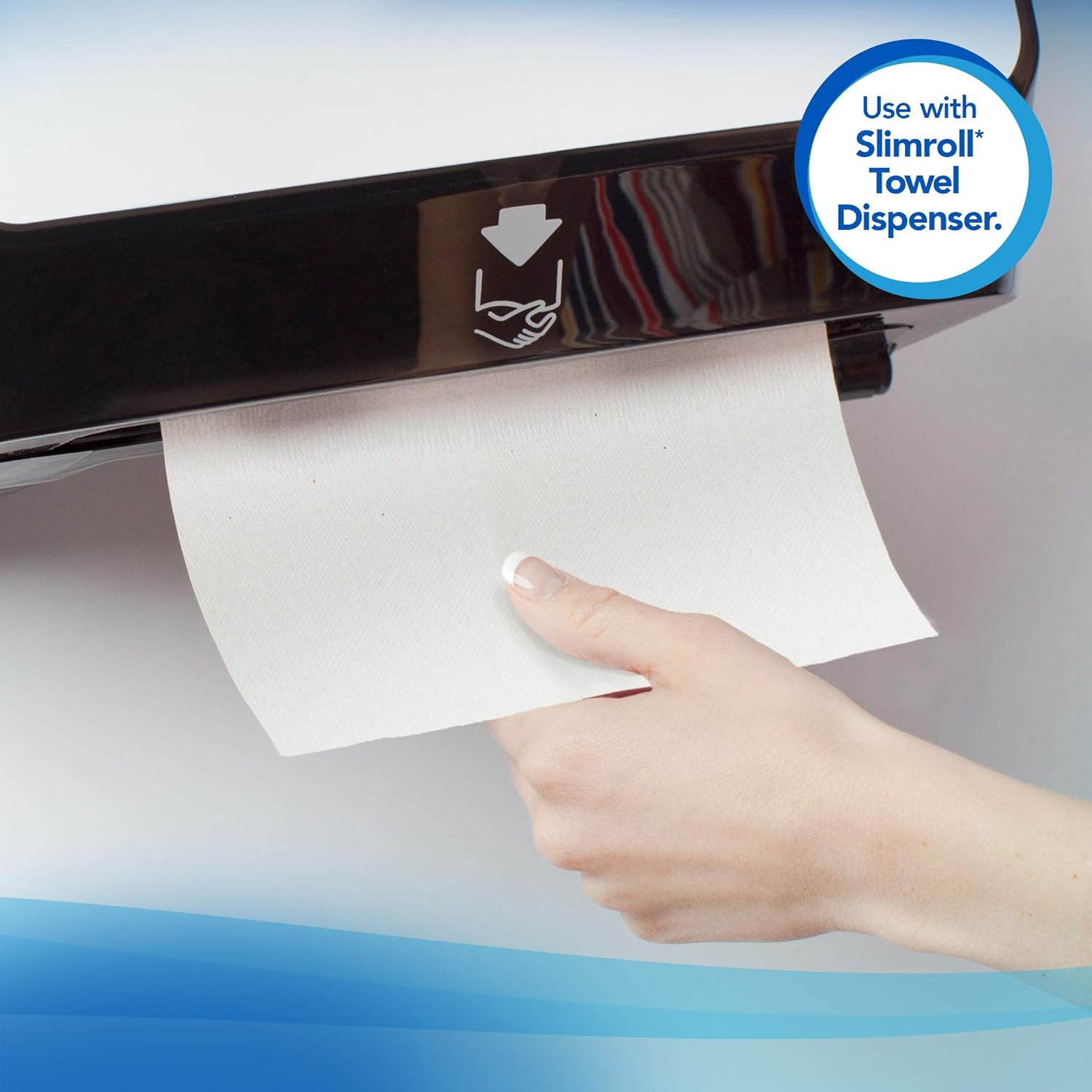 SCOTT Slimroll Paper Hand Towels (12388), White Paper Towel Roll, 6 Compact Rolls/Case, 176M / Roll (1056M) image number 1