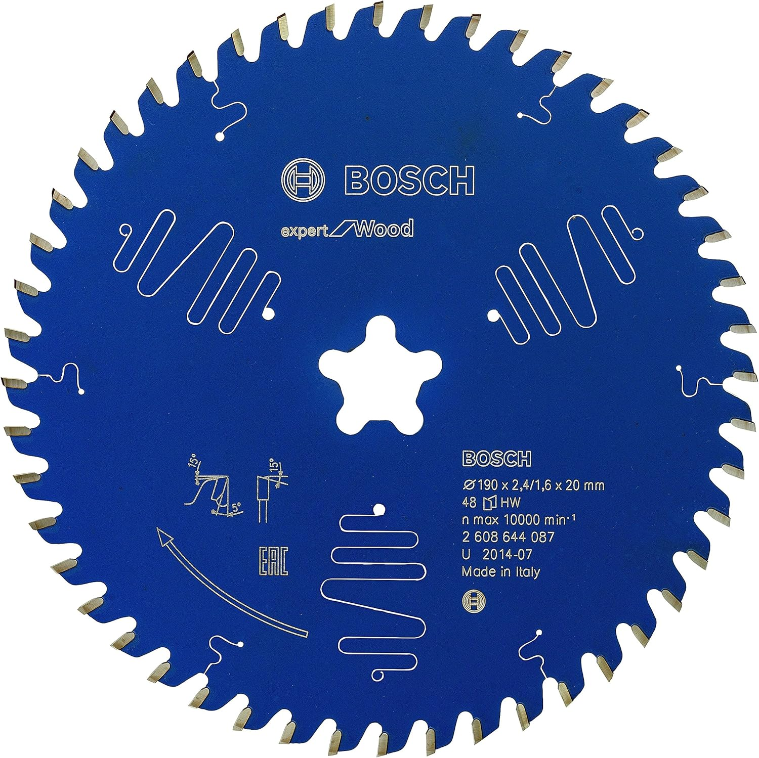 Bosch 2608644059 EXWOH 8.27" X 30Mm 40T Circular Saw Blade Top Precision image number 2